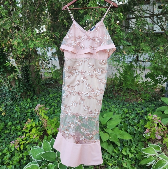Floral Off-Shoulder Dress in Pink - Picture 2 of 5